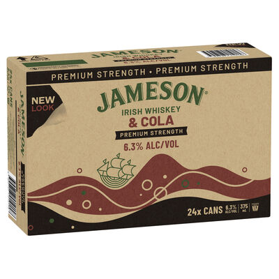 Jameson Raw And Cola 6 3 Can 375mL Carton 24 | Liquorland