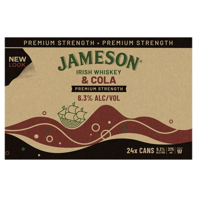Jameson Raw And Cola 6 3 Can 375mL Carton 24 | Liquorland