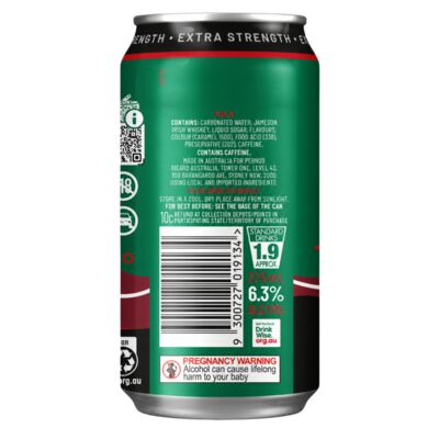 Jameson Raw And Cola 6 3 Can 375mL Pack 4 | Liquorland