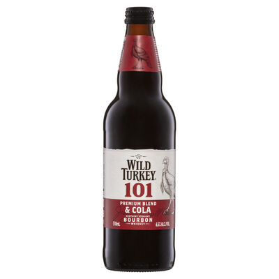 Wild Turkey 101 Cola Long Serve Bottle 510mL Each | Liquorland