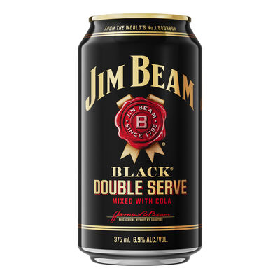 Jim Beam Black Double Serve 6 9 Can 375mL Each | Liquorland