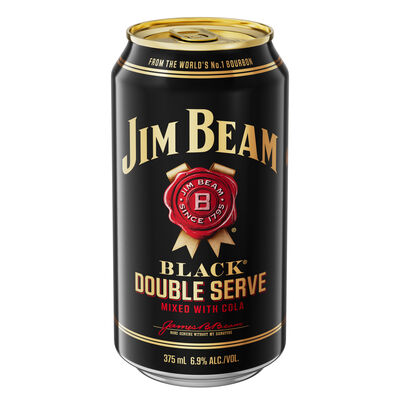 Jim Beam Black Double Serve 6 9 Can 375mL Each | Liquorland