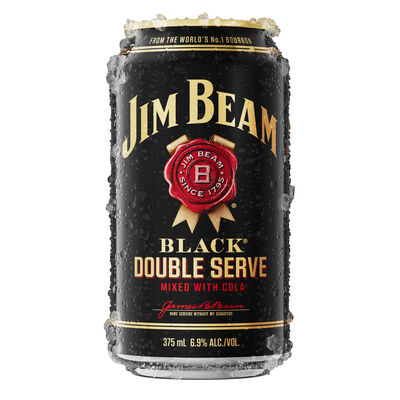Jim Beam Black Double Serve 6 9 Can 375mL Each | Liquorland
