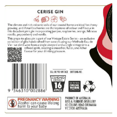 Bass Flinders Cerise Gin 500mL Each | Liquorland