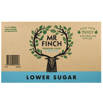 Mr Finch Apple Lower Sugar Cider Bottle 330mL Carton 24 | undefined