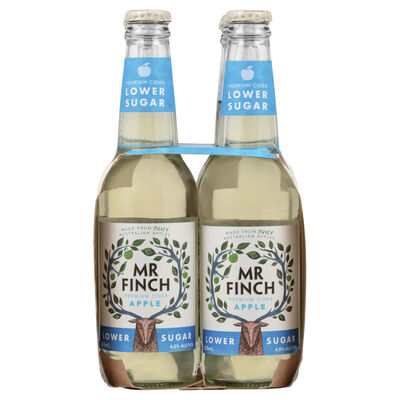 Mr Finch Apple Lower Sugar Cider Bottle 330mL Pack 6 | Liquorland