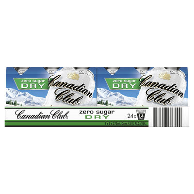 Canadian Club Zero Sugar Dry Can 375mL Carton 24 | Liquorland
