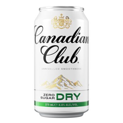 Canadian Club Zero Sugar Dry Can 375mL Each | Liquorland