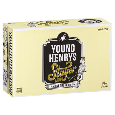 Young Henrys Stayer Mid Can 375mL Carton 24 | Liquorland