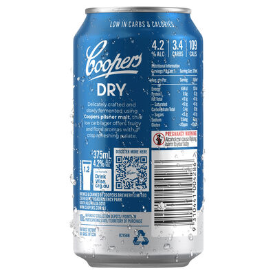Coopers Dry Can 375mL Each | Liquorland