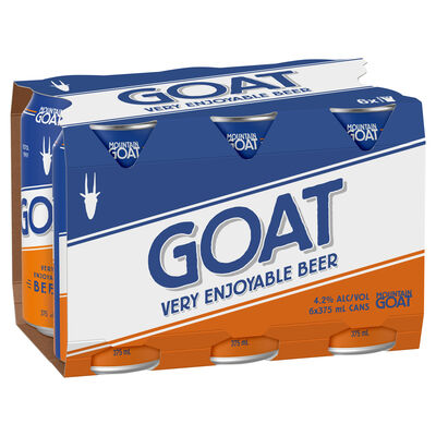 Mountain Goat Goat Lager Can 375mL Pack 6 | Liquorland