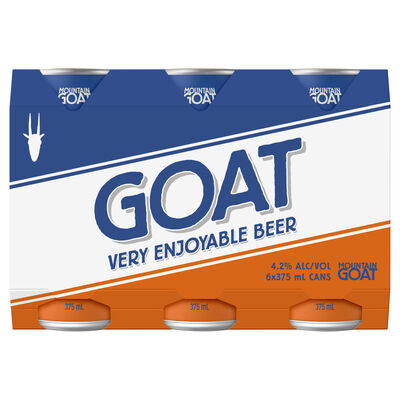 Mountain Goat Goat Lager Can 375mL Pack 6 | Liquorland