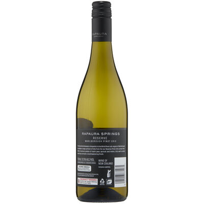 Rapaura Springs Reserve Pinot Gris 750mL Each | undefined