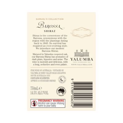 Yalumba Sc Barossa Shiraz 750mL Each | undefined