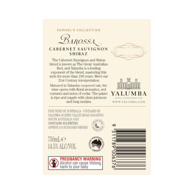 Yalumba Sc Barossa Cabernet Shiraz 750mL Each | undefined