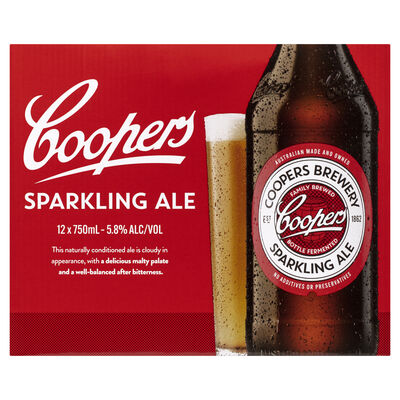 Coopers Sparkling Ale Bottle 750mL Carton 12 | Liquorland