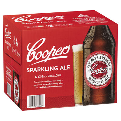Coopers Sparkling Ale Bottle 750mL Carton 12 | undefined