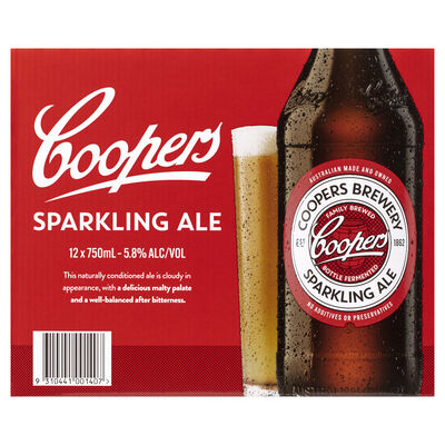 Coopers Sparkling Ale Bottle 750mL Carton 12 | undefined
