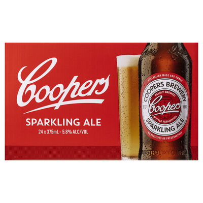 Coopers Sparkling Ale Bottle 375mL Carton 24 | Liquorland