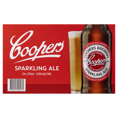 Coopers Sparkling Ale Bottle 375mL Carton 24 | undefined