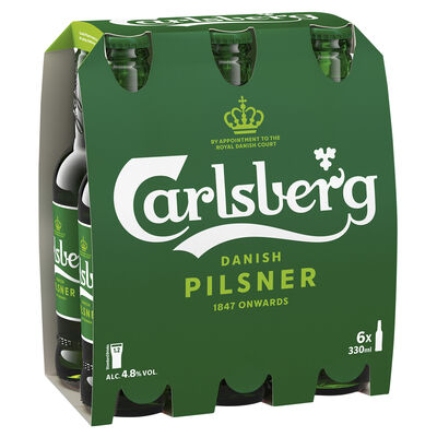 Carlsberg Green Bottle 330mL Pack 6 | Liquorland