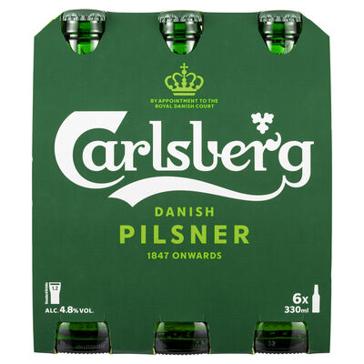 Carlsberg Green Bottle 330mL Pack 6 | Liquorland