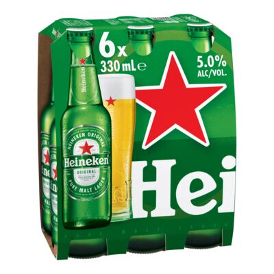 Heineken Bottle 330mL Pack 6 | Liquorland