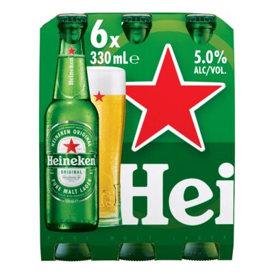 Heineken Bottle 330mL Pack 6 | Liquorland