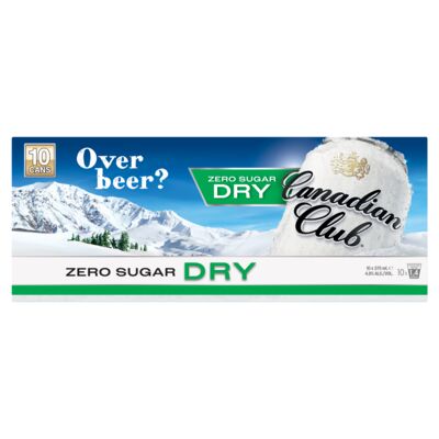 Canadian Club Zero Sugar Dry 4 8 Cans 375mL 10pk Pack 10 | Liquorland