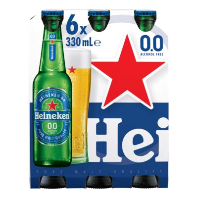 Heineken 0 0 Bottle 330mL Pack 6 | Liquorland