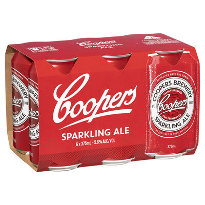 Coopers Sparkling Ale Can 375mL Pack 6 | Liquorland