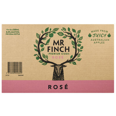 Mr Finch Cider Rose Bottle 330mL Carton 24 | Liquorland