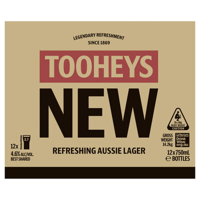 Tooheys New Bottle 750mL Carton 12 | Liquorland