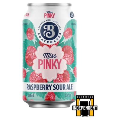 Boatrocker Miss Pinky Raspberry Sour Ale Can 375mL Each | Liquorland