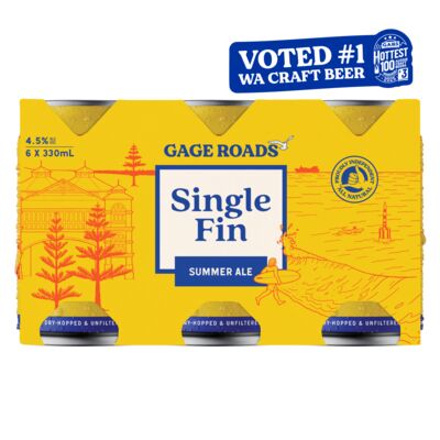 Gage Roads Single Fin Summer Ale Can 330mL Pack 6 | Liquorland