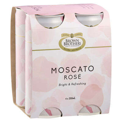 Brown Brothers Moscato Rose Can 250mL Pack 4 | undefined