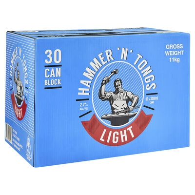 Hammer N Tongs Light Block Can 330mL Pack 30 | undefined