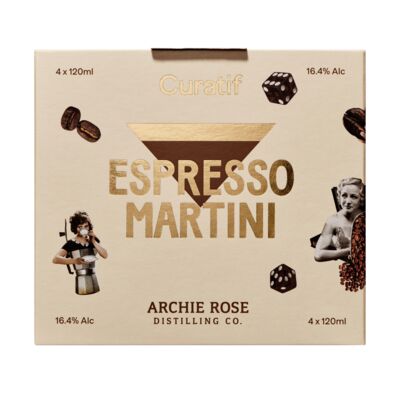 Curatif Espresso Martini Can 120mL Pack 4 | Liquorland