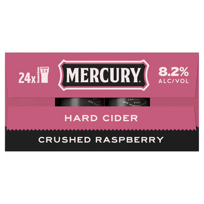 Mercury Hard Cider Crushed Raspberry Can 375mL Carton 24 | undefined
