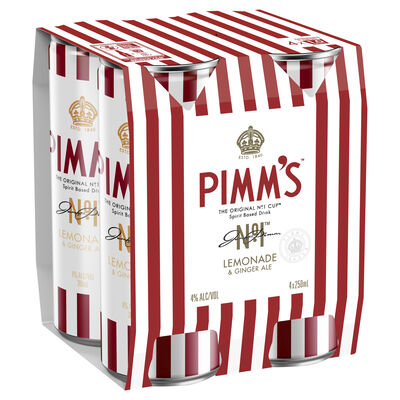 Pimms Long Lemonade Can 250mL Pack 4 | Liquorland