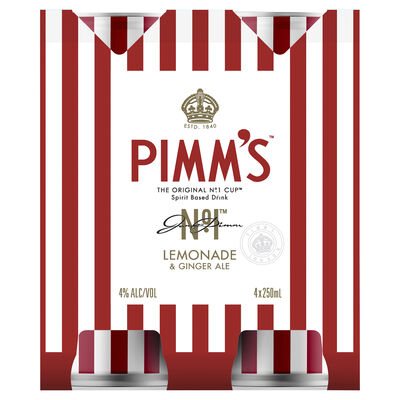 Pimms Long Lemonade Can 250mL Pack 4 | Liquorland