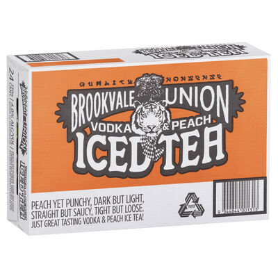 Brookvale Union Vodka Peach Iced Tea Can 330mL Carton 24 | Liquorland