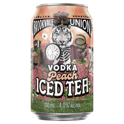 Brookvale Union Vodka Peach Iced Tea Can 330mL Each | Liquorland