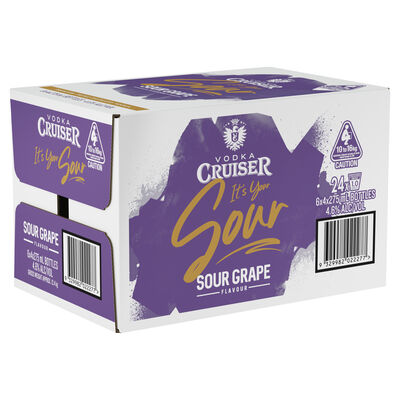 Vodka Cruiser Sour Grape 275mL Carton 24 | Liquorland