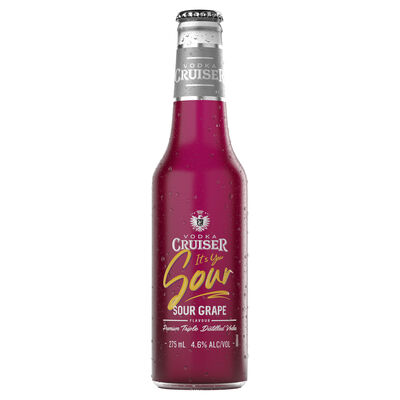 Vodka Cruiser Sour Grape 275mL Each | Liquorland