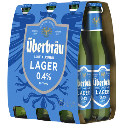 Uberbrau Ultra Low Alcohol Lager 330mL Pack 6 | Liquorland