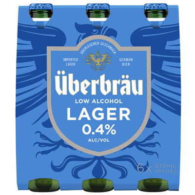 Uberbrau Ultra Low Alcohol Lager 330mL Pack 6 | Liquorland