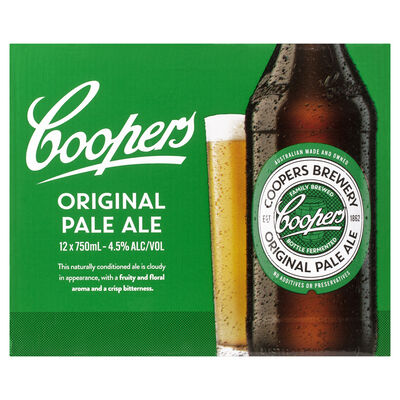 Coopers Original Pale Ale Bottle 750mL Carton 12 | Liquorland