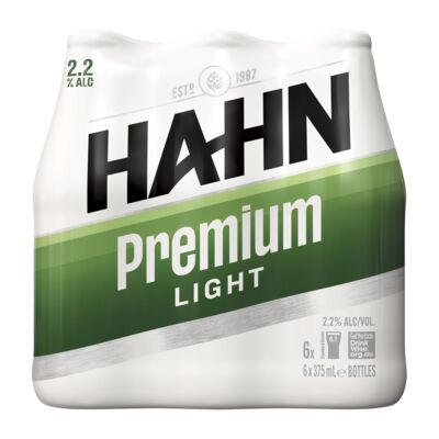 Hahn Premium Light Bottle 375mL Pack 6 | Liquorland