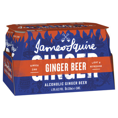 James Squire Ginger Beer Can 330mL Pack 6 | Liquorland